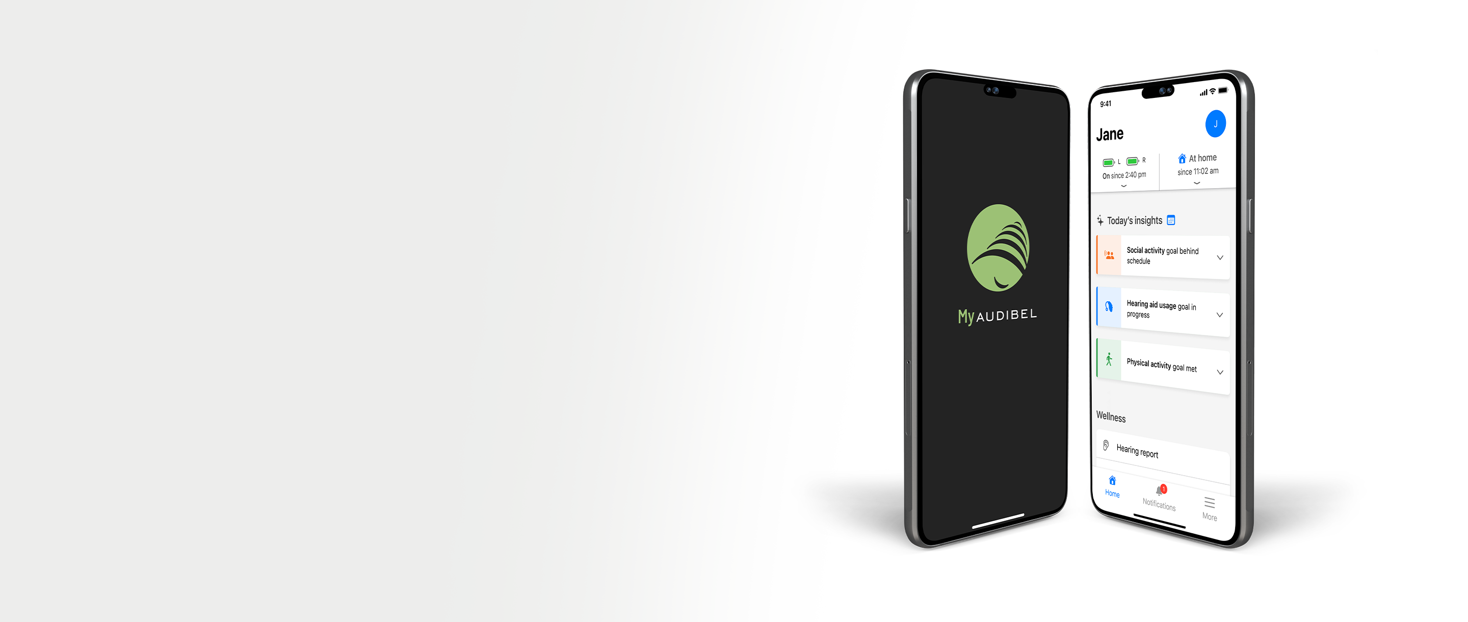 My Audibel and Hear Share phone screen.