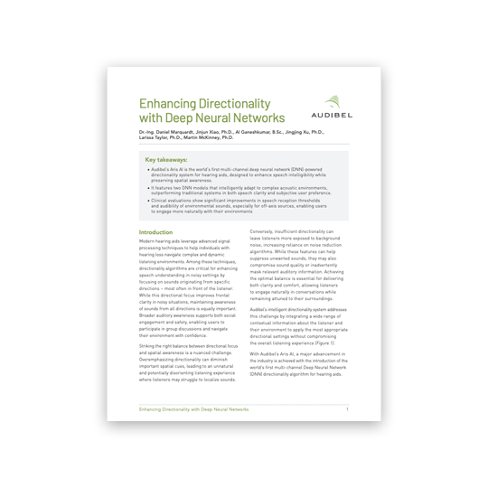 Enhancing Directionality with Deep Neural Networks white paper